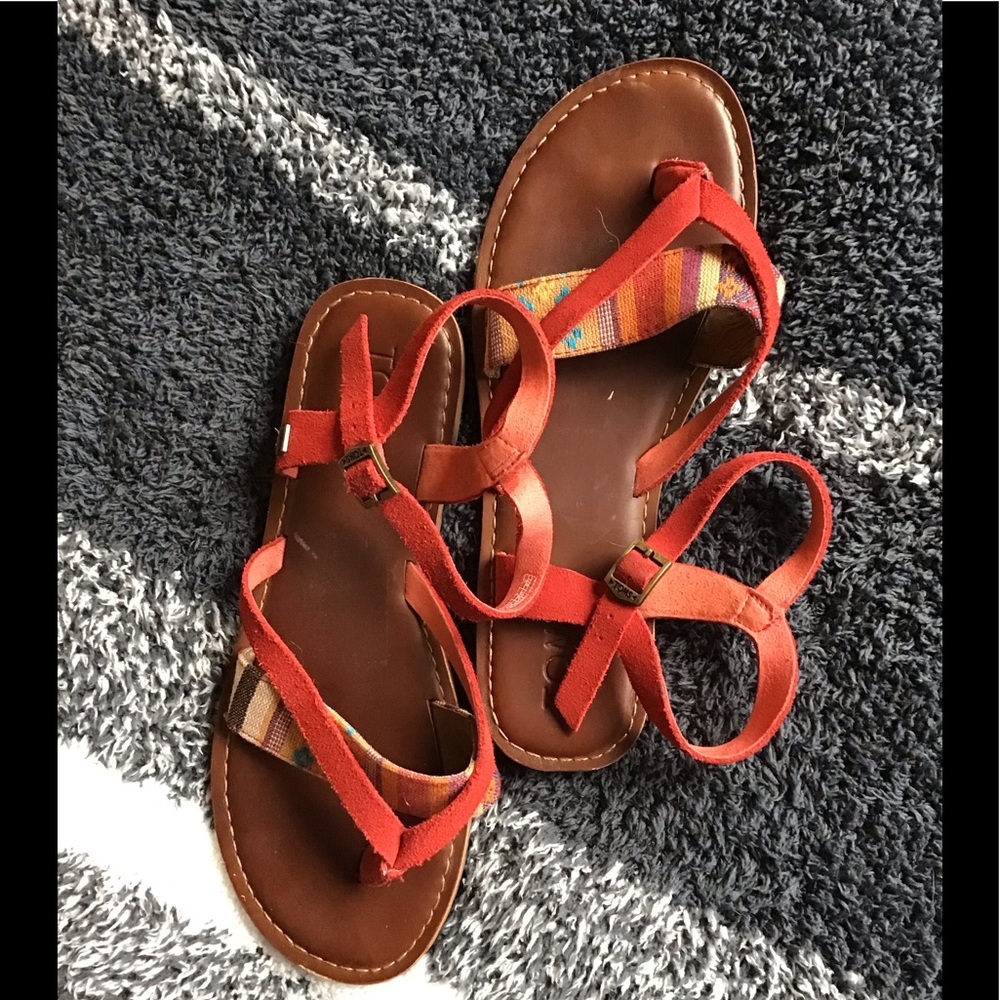 Toms sandals.